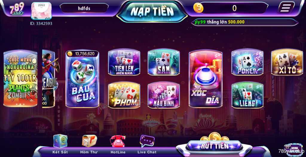 Trải nghiệm chơi game tại 789 Club